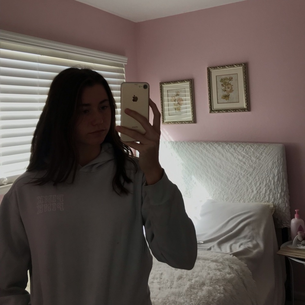 blue PINK hoodie